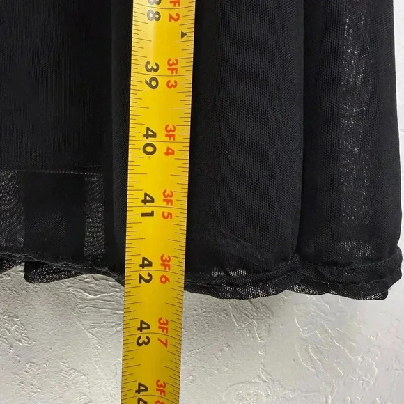 Veronique‎ Young Maxi Skirt Size 8 Black Lined Mesh - Picture 9 of 11